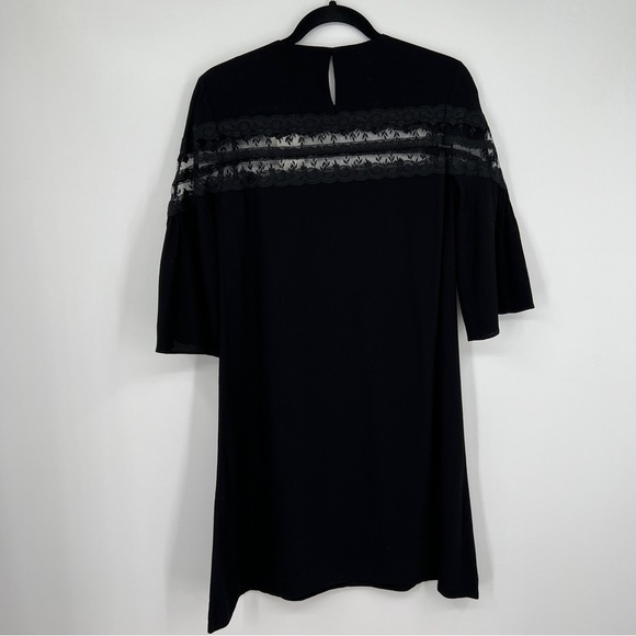 Sandro Paris Sully Black Lace Mesh Inset Dress Nwt Small - Picture 12 of 14